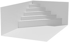 Ecktreppe quer