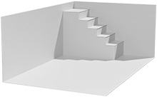 gerade Ecktreppe