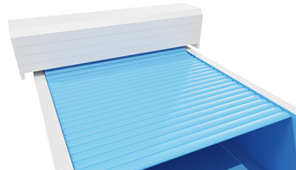 Oberflur-Rollladenabdeckung mit Verkleidung für Pool