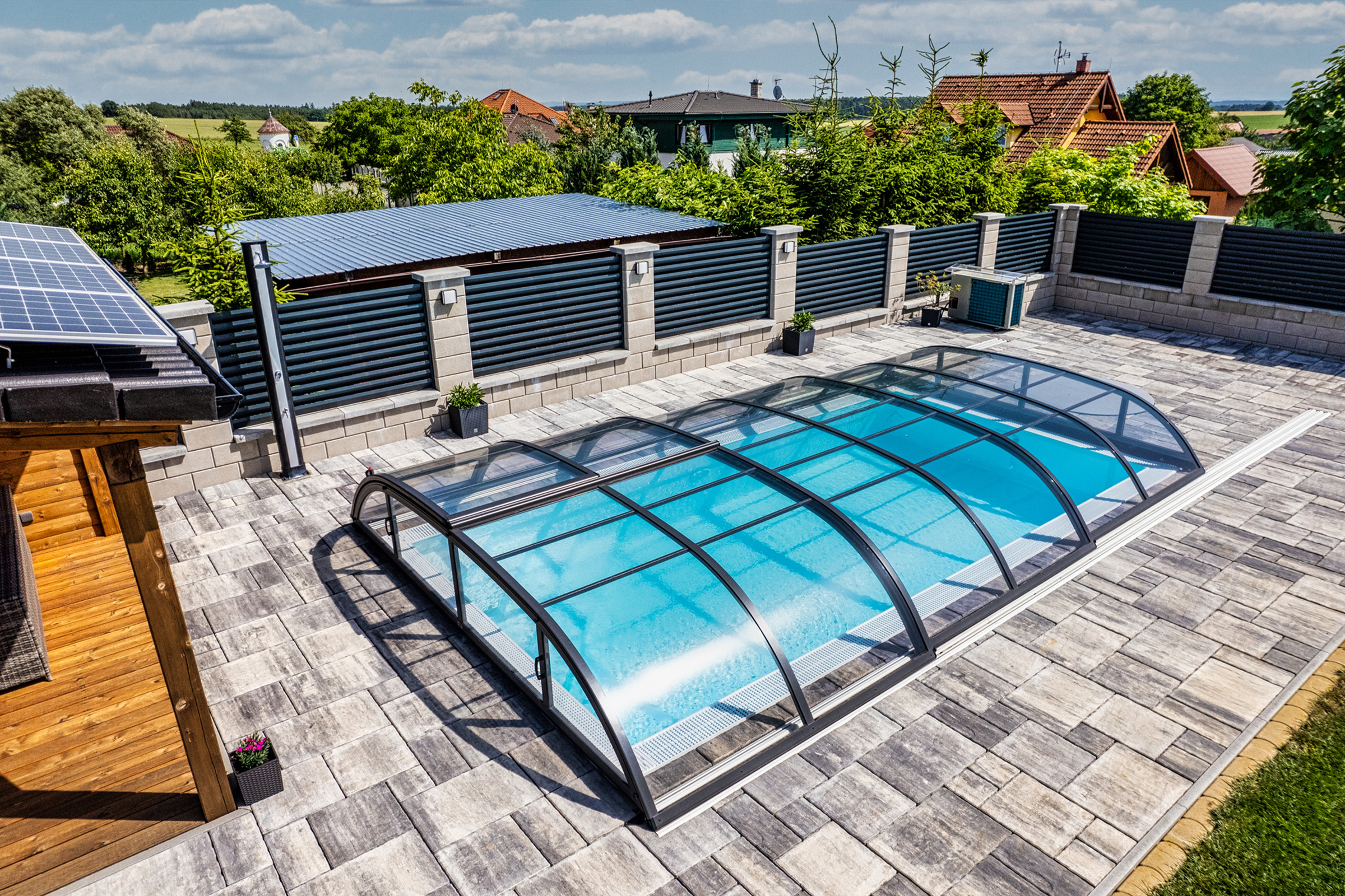 Überdachung für Pool Albixon Dallas A für Pool bis 3,5 x 6 m